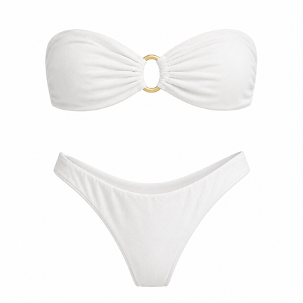 Aurelia Halka Detaylı Beyaz Bikini Takımı